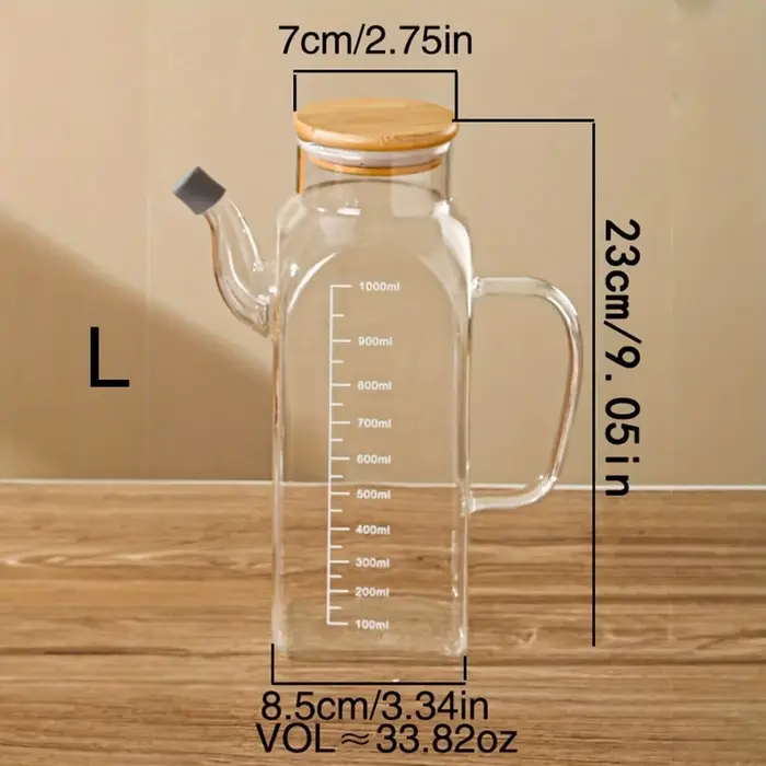Pot à huile en verre de 1000ml