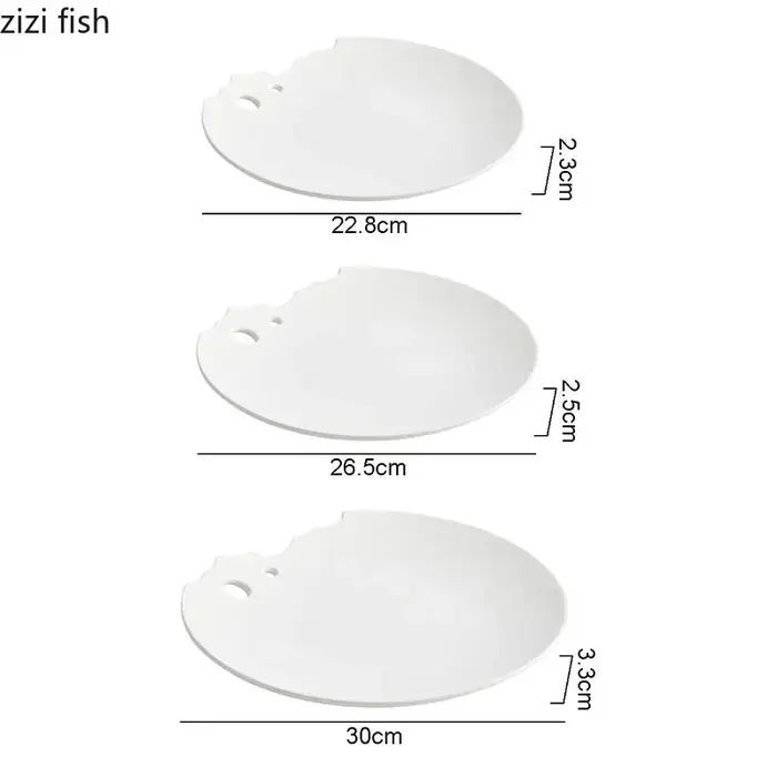 Assiette Peu Profonde Irrégulière en Céramique
