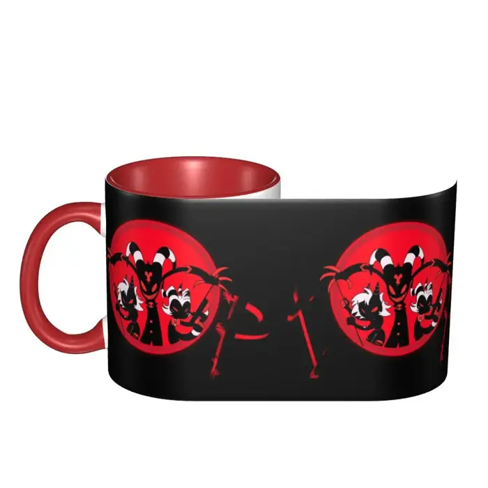 Helluva Boss Logo tasses à café bricolage personnalisé humoristique dessin animé film tasse en céramique