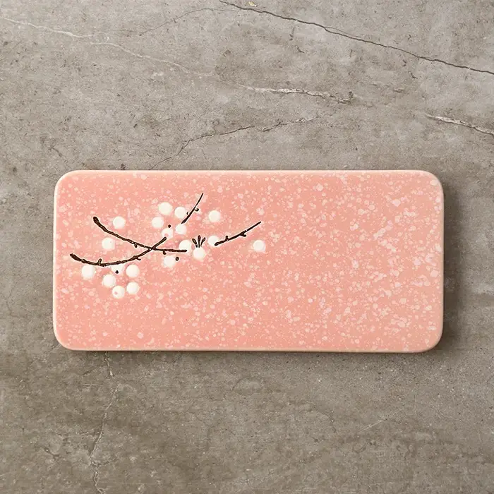 Assiette à Sushi en céramique japonaise, plat rectangulaire à manger pour la maison, plateau à fruit
