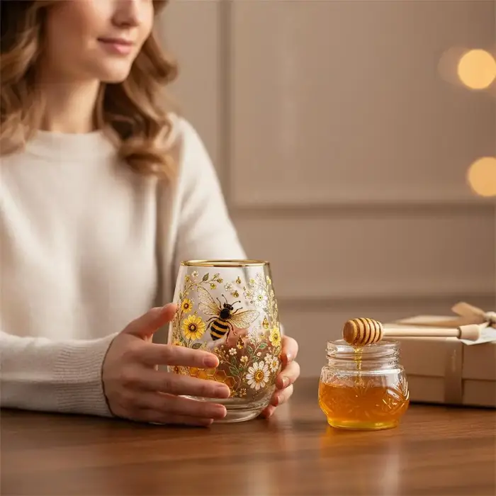 Nouvelles tasses à thé en verre à motif floral