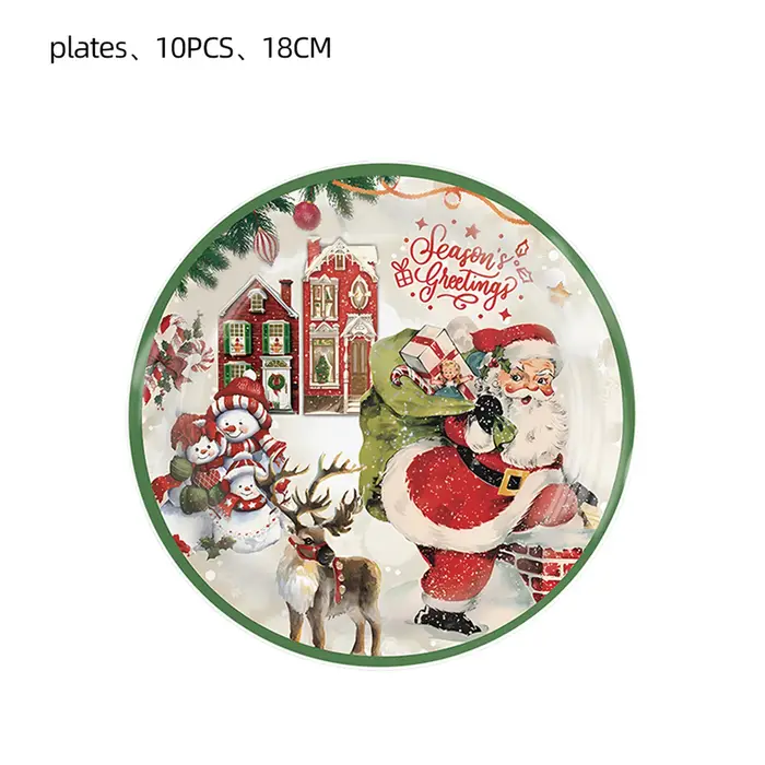 Vaisselle jetable de noël