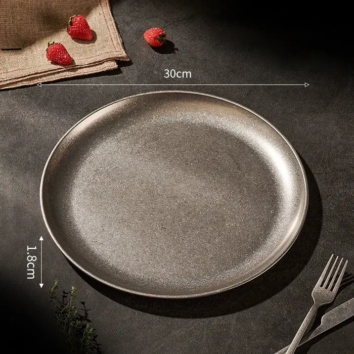 Assiettes en acier inoxydable 304