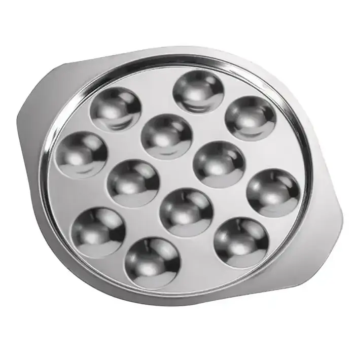 Mini assiette d'escargot de cuisine de service de verrouillage d'acier inoxydable pour la cuisson