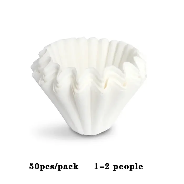 1-4 portions de papier filtre à café, papier filtre à gâteau, type goutte à goutte, ondulé, papier à
