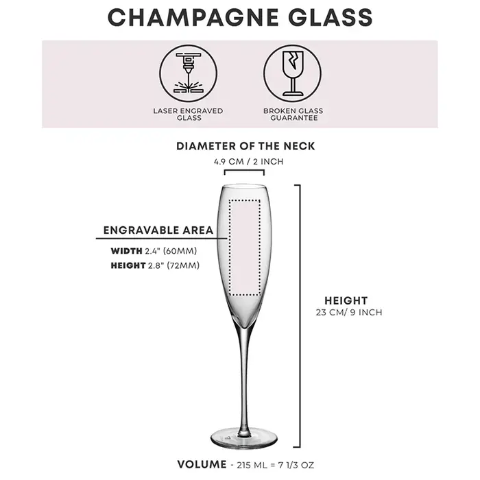 Flûte à Champagne personnalisée pour mariage