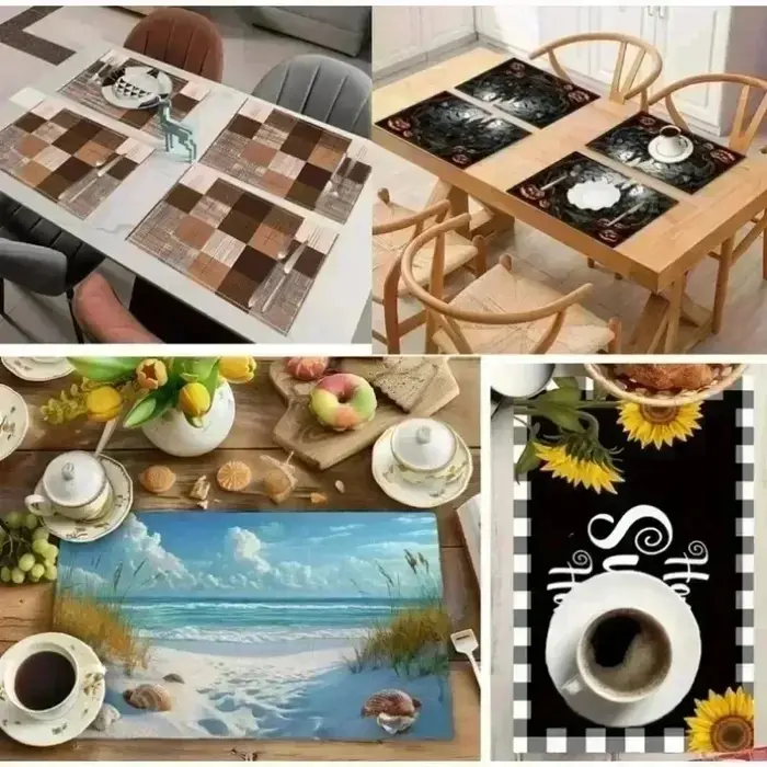 Ensemble de sets de table en forme de champignons