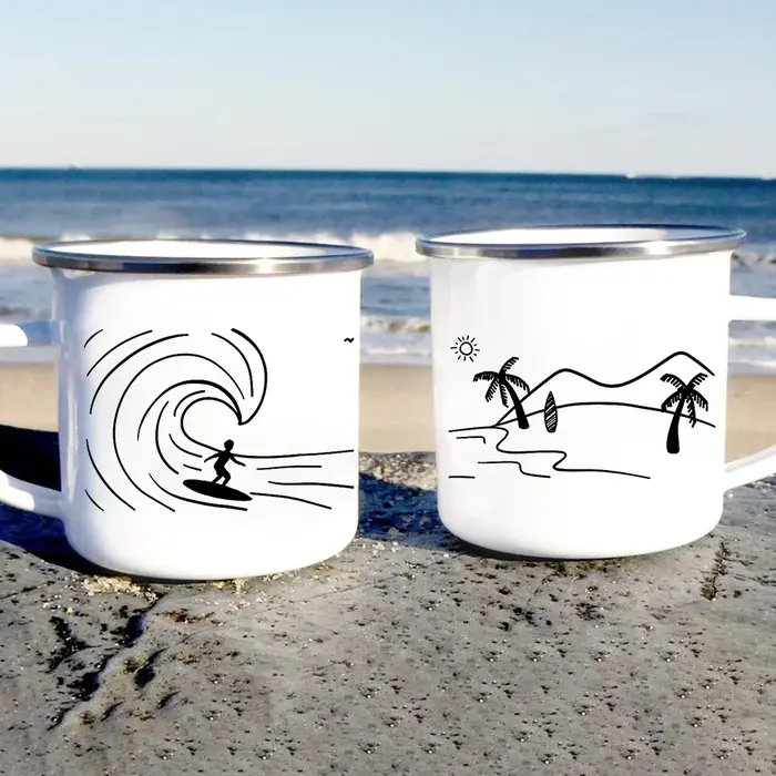 Tasse à café en émail personnalisée