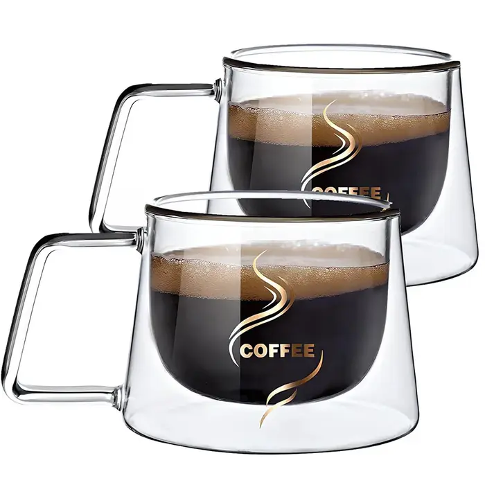 Tasse à expresso transparente résistante à la chaleur de 200ML