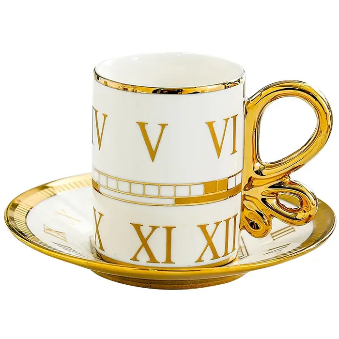 Tasses à café en céramique de luxe légères de Style européen