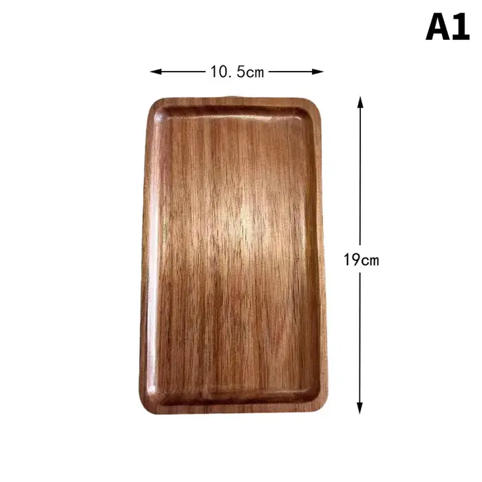 Vaisselle assiette à Dessert ronde en bois massif plateau