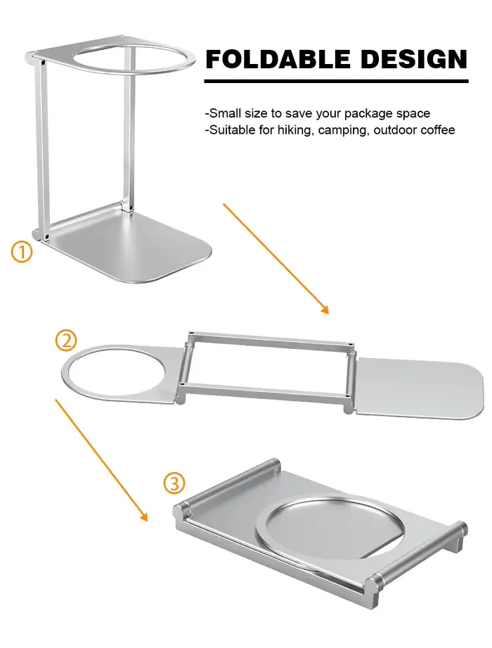 Support d'égouttement de café pliable