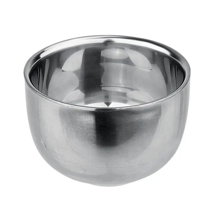 Tasse à double paroi en acier inoxydable, bol à savon pour rasage lisse, mug à café, mug à lait
