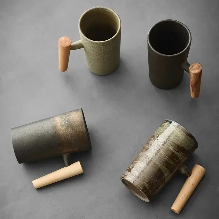 Tasse à café en grès faite à la main de Style japonais
