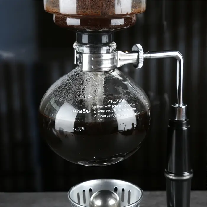 Cafetière à Siphon en verre, 5 tasses, brûleur d'alcool, Siphon de table