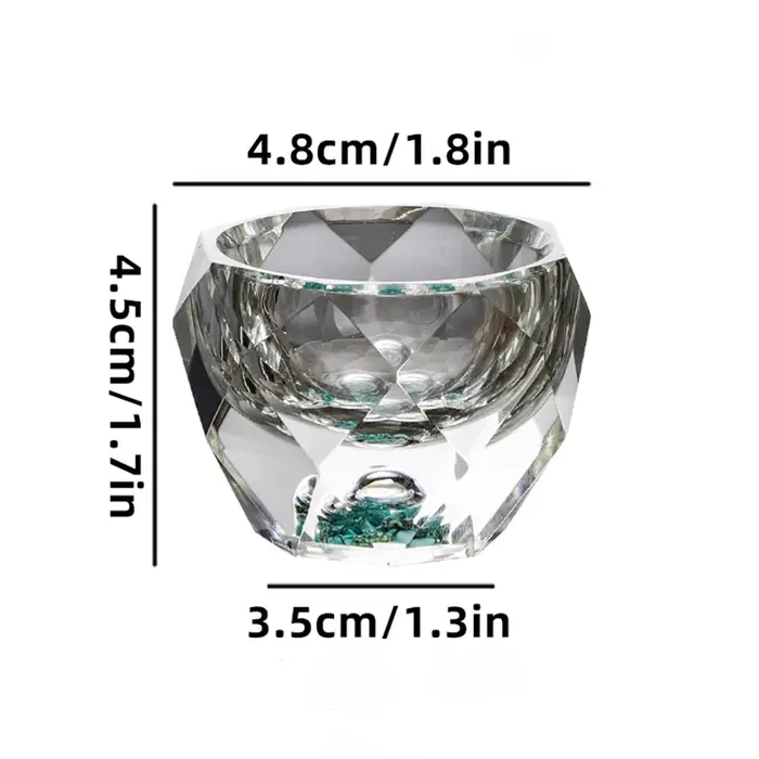 Verres à Shot en diamant à facettes de 50ML, 1 pièce, tasse en verre de cristal à Double fond pour w