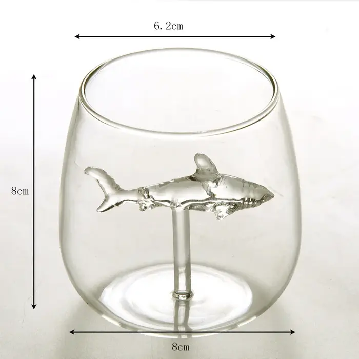 Carafe à verres à vin requin Kawaii