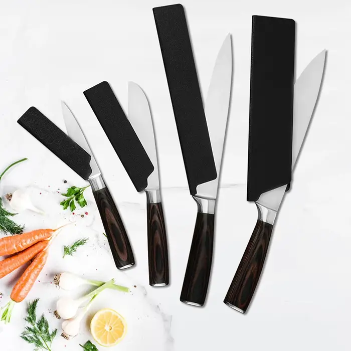 1 Protège-lame de couteau de cuisine floqué pour couteaux de 3