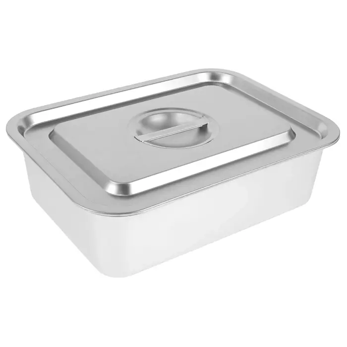 Plateau en acier inoxydable avec couvercles, plateau de four rectangulaire, marmite de cuisson, buffet, réchauds, récipient profond pour aliments, poêle d'hôtel