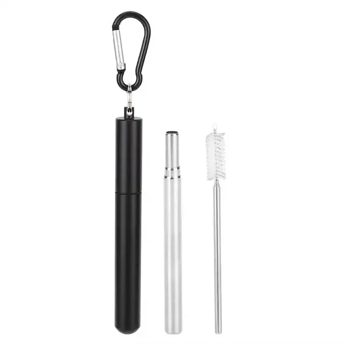 Paille Télescopique Réutilisable en Acier Inoxydable