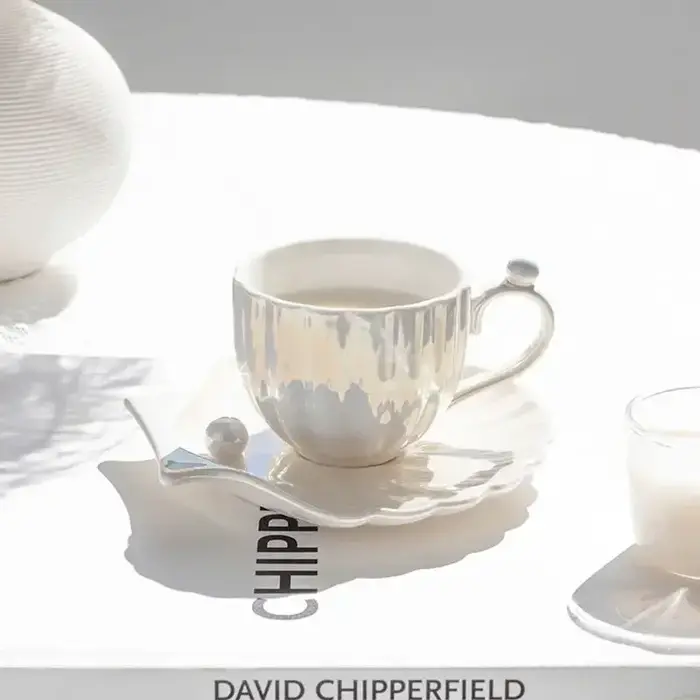 Tasse à Café Créative en Coquille de Perle