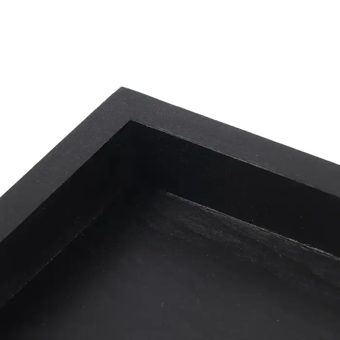 Plateau à collation en bois noir