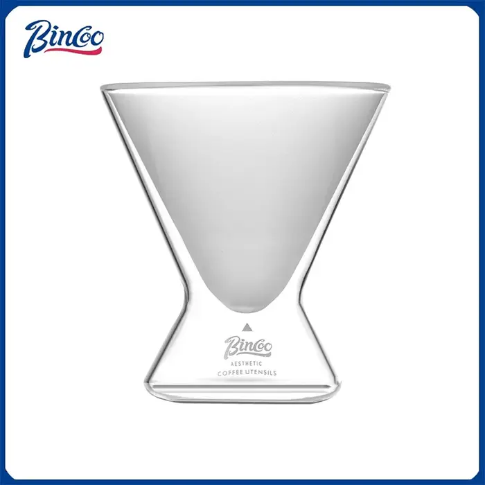 Bincoo Tasse à café en verre sablier isolé à double paroi