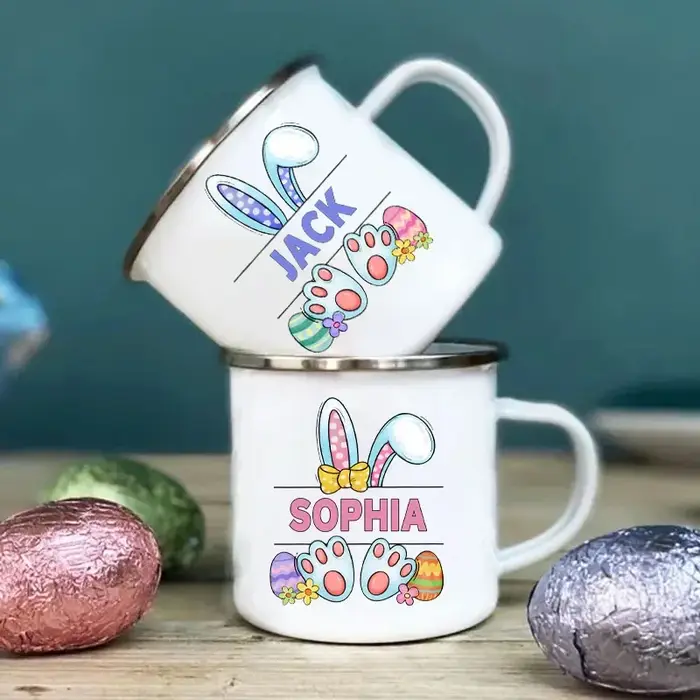 Tasses personnalisées en émail de pâques