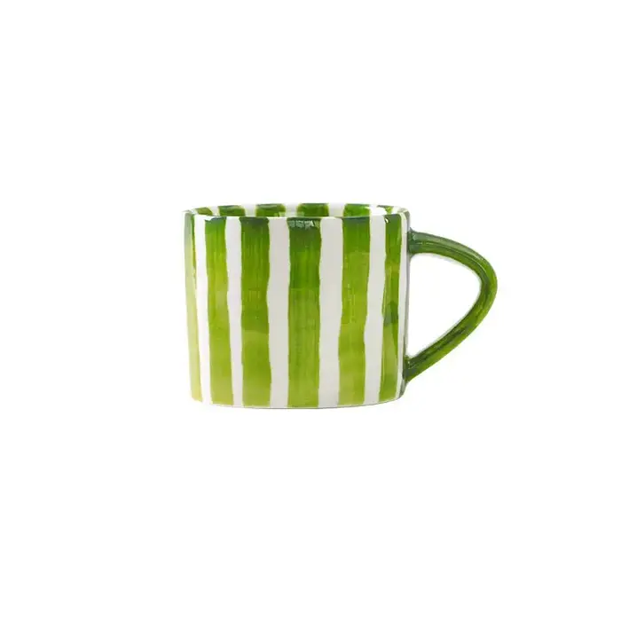 Tasse à café en céramique à rayures européennes