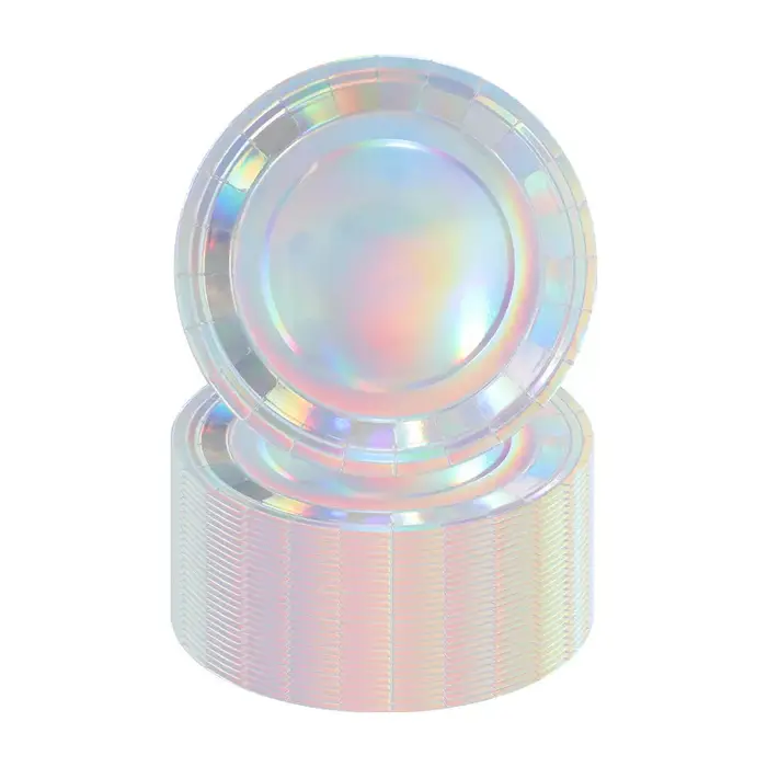 Ensemble de vaisselle couleur laser argent