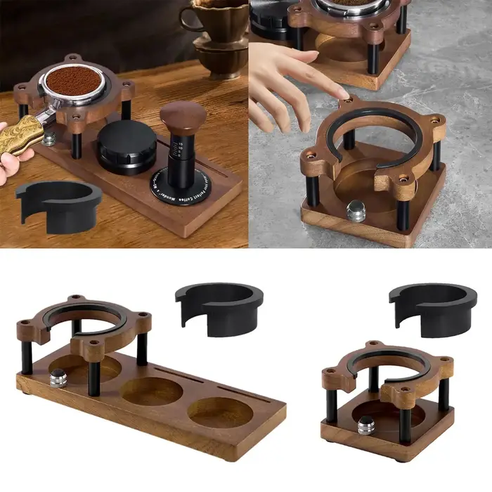 Support de doseur à expresso en bois 51/53/58mm