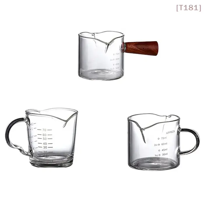 Verre doseur à expresso 70/75 ml avec double bec verseur