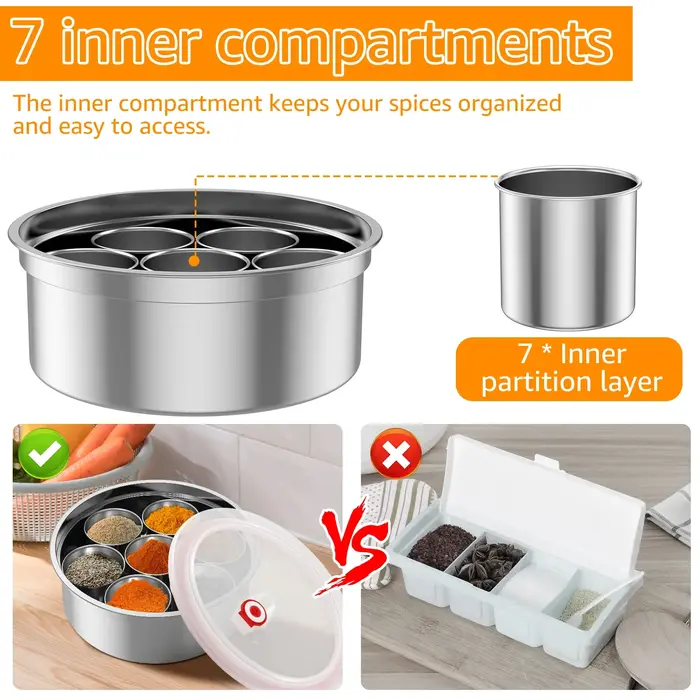 Masala Dabba Boîte à épices Conteneurs