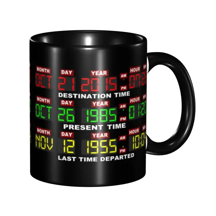 Circuits de temps personnalisés sur tasse bricolage retour vers le futur