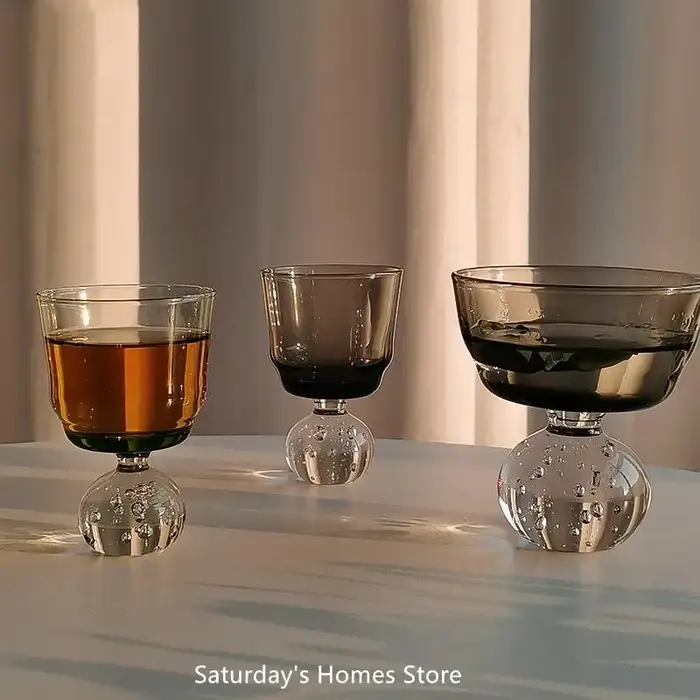Gobelet à glace en verre de style vintage de luxe léger