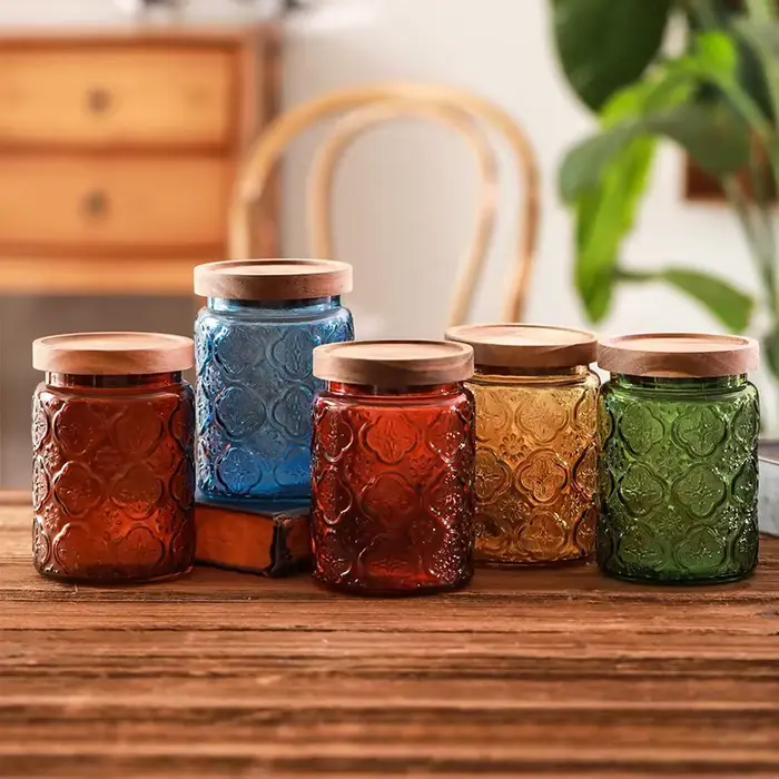 Bocaux en verre scellés avec couvercle