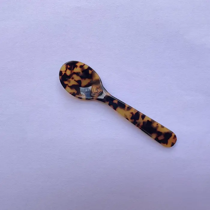 Cuillère à glace en acrylique colorée de 11CM, cuillère à Caviar pour crème, café, cuillères à remue