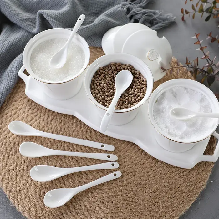 Mini Cuillères en Céramique pour Épices et Café, en Porcelaine, 8cm, 10cm, 12cm, 13cm, 50 Pièces