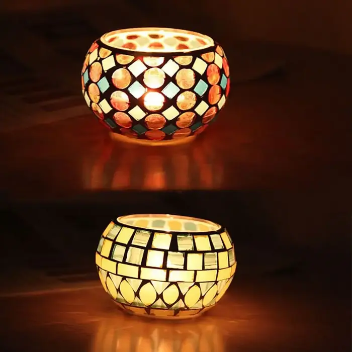 Centre de table en verre de style marocain