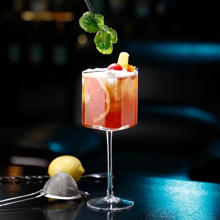 1/2 pièces verre à cocktail carré gobelet