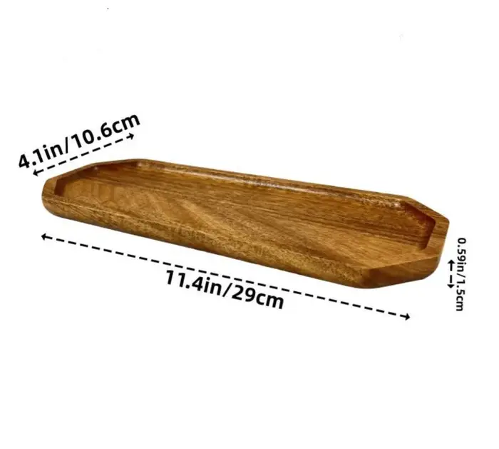 Assiette de fruits japonaise en bois massif
