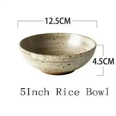 Bol à soupe rétro en grès fait à la main