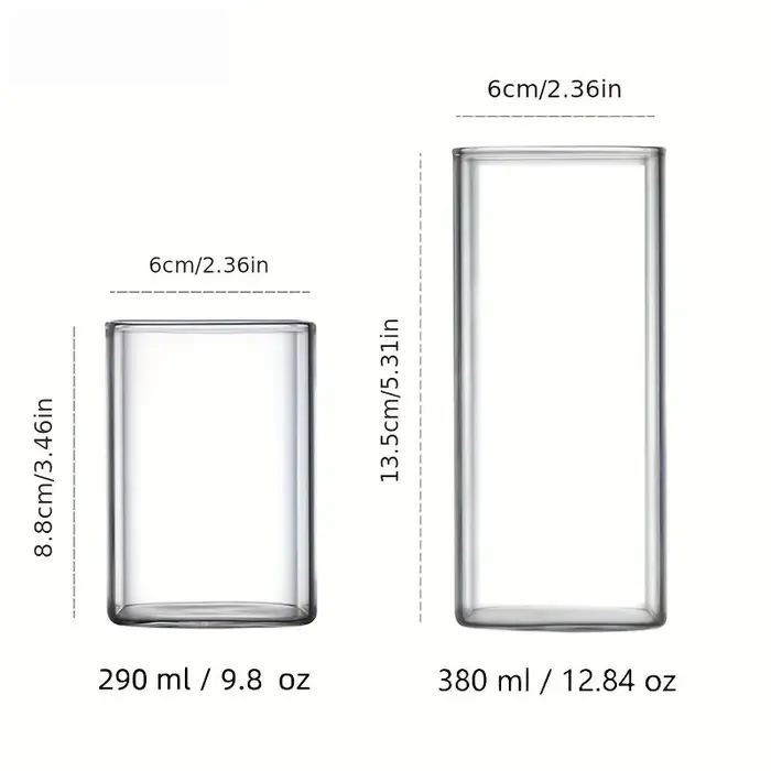 Verre carré créatif Transparent