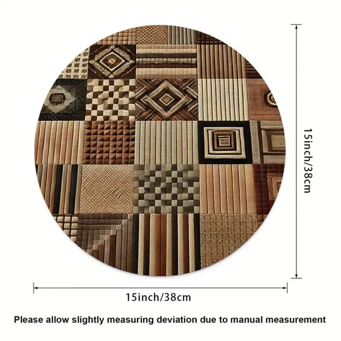 VIKAMA – sets de table ronds à motifs géométriques