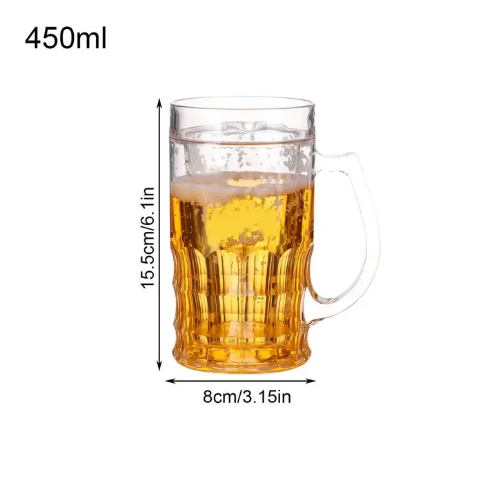 Tasse à bière fausse drôle de 450ml, tasse à bière réaliste avec poignées, jouets délicats, modèle d