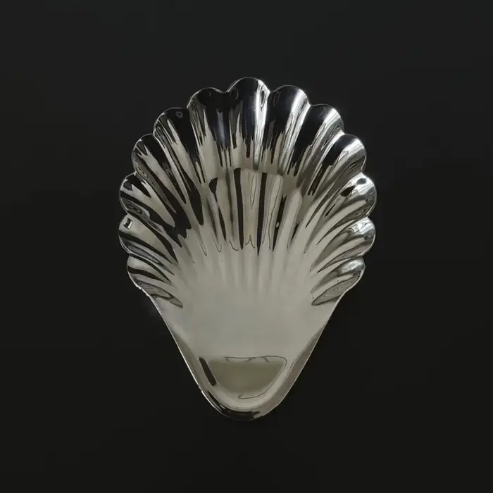 Assiette en acier inoxydable 304, plat en forme de coquille, plat en métal pour fromage, Dessert, ra