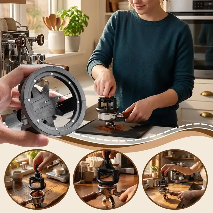 Distributeur de café moulu rotatif à aiguilles