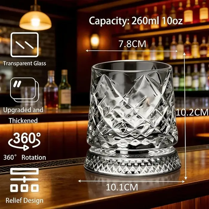 # # Verre à whisky rotatif de 280 ml