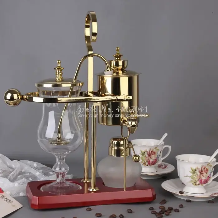 Cafetière de Siphon en verre or Rose de luxe pour 4 tasses