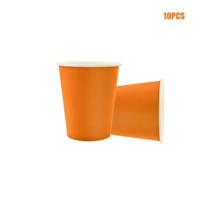 Vaisselle Jetable Orange Uni Assiettes En Papier Tasses Serviettes Nappe Décoration De Fête D'anniversaire Halloween Automne Thanksgiving Mariage Baby Shower Fournitures De Table Élégantes